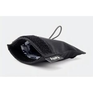 Fatty Black Nylon Protective Pouch Small Accessory Bag with Hook Loop Closure